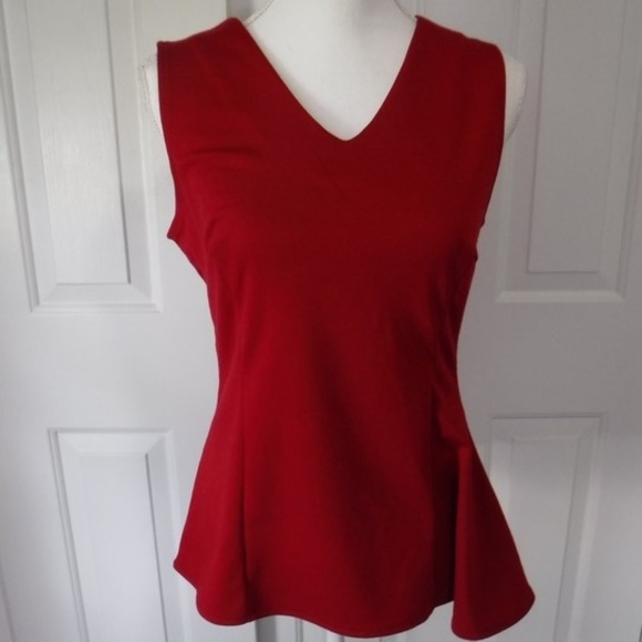 The Limited Tops - 2/$20 NWOT The Limited Red Asymmetrical Peplum Top